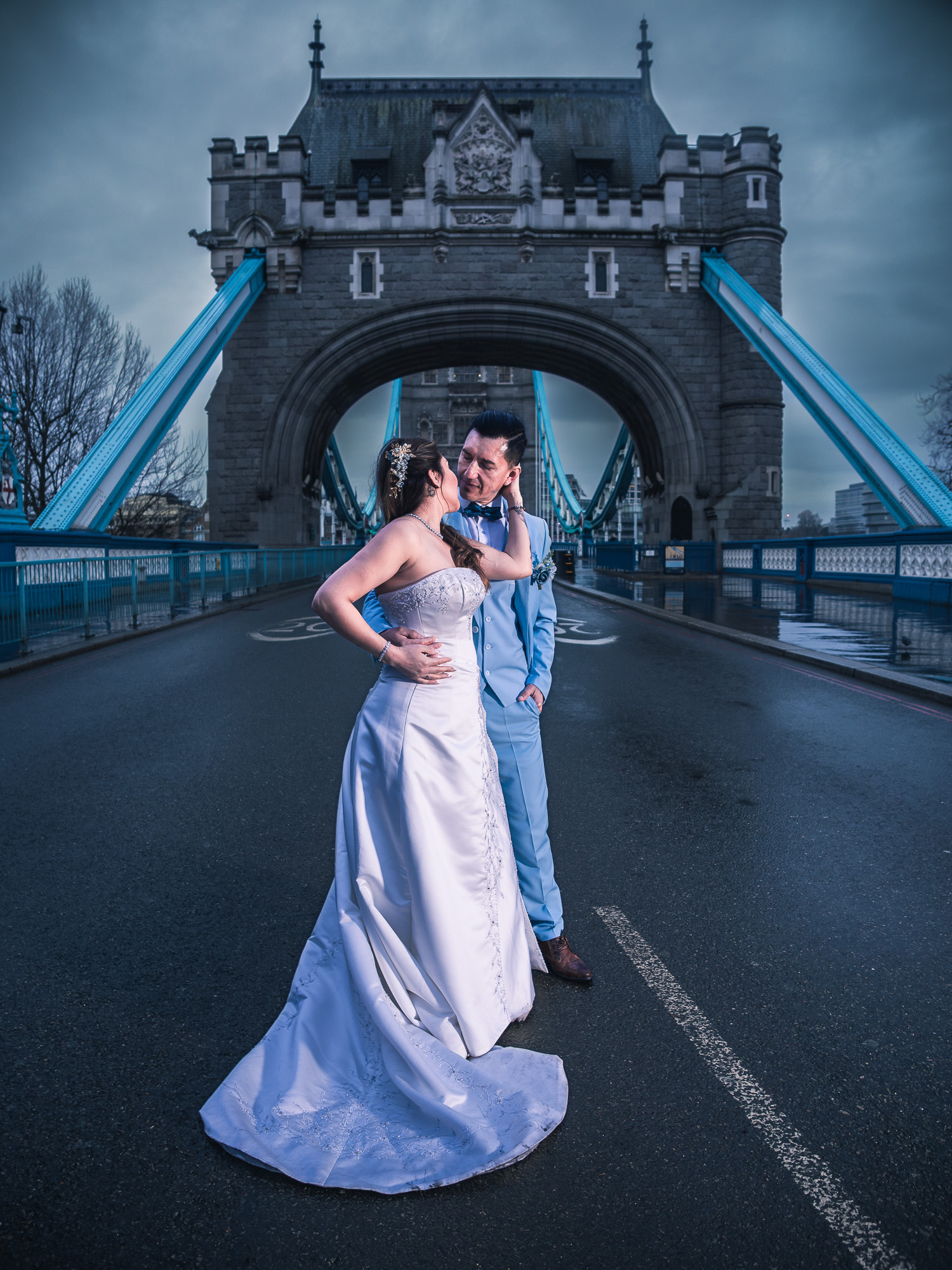 Romantic Couple Portrait Tower Bridge London